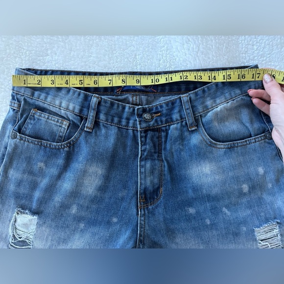 Royal Seven Structural Distressed Blue Denim Jogger Jeans Mens 34x30 - Picture 9 of 14